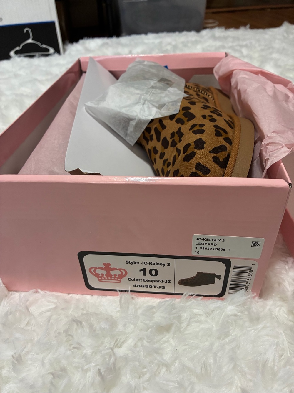 Juicy Couture JC-Leopard 2 Print Faux-Fur Lined Ankle Booties in Brown and Black - Picture 3 of 5